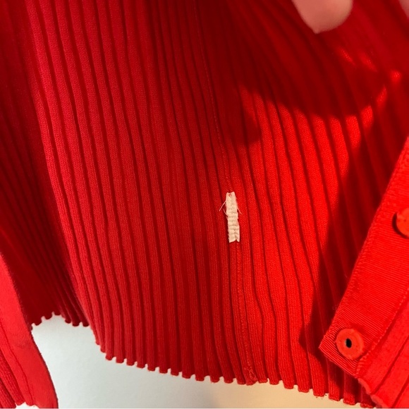 Cabi 5285 Trumpet Cardigan Sweater Bell Sleeve Red Snap Button Front Size XS - Picture 3 of 5